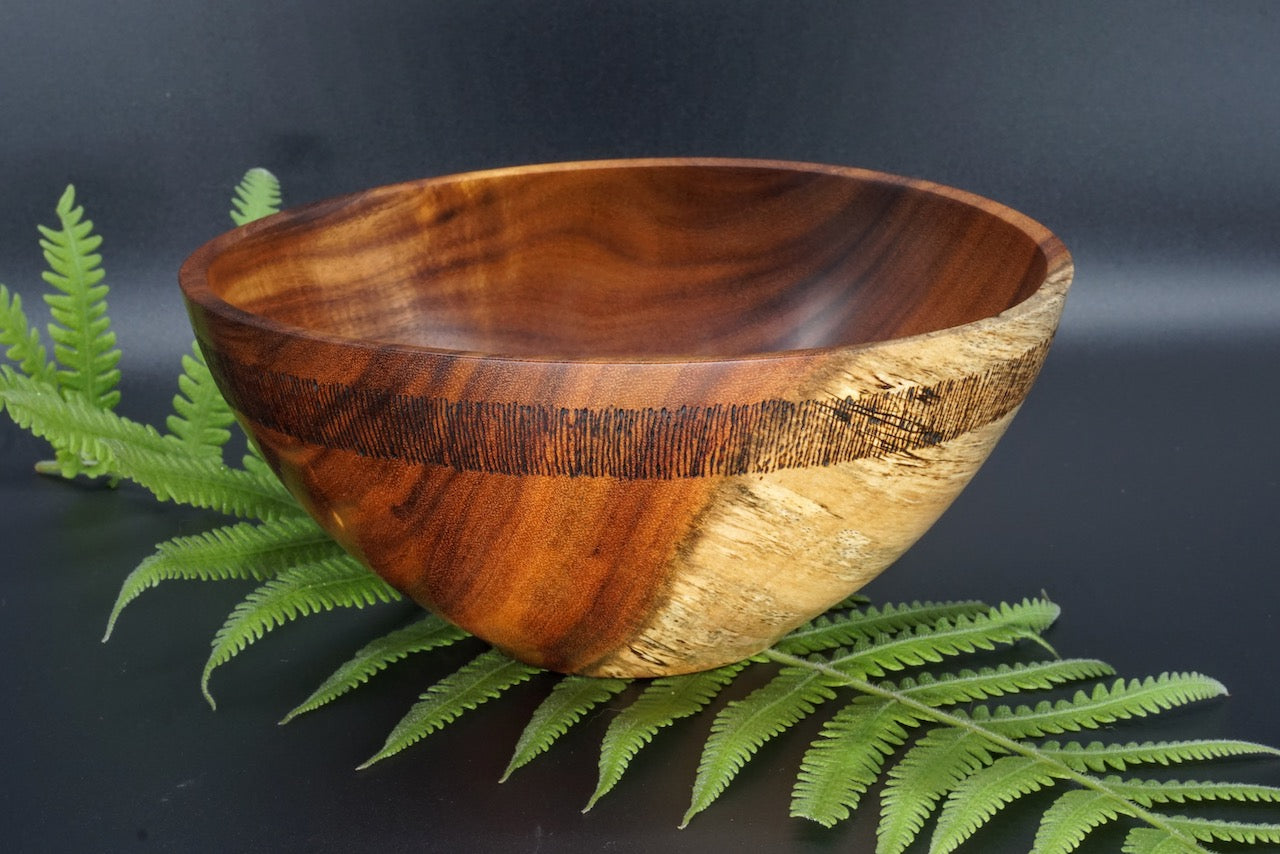 Bill Moore:  Lāna`i Koa Bowl With Hand Detailing