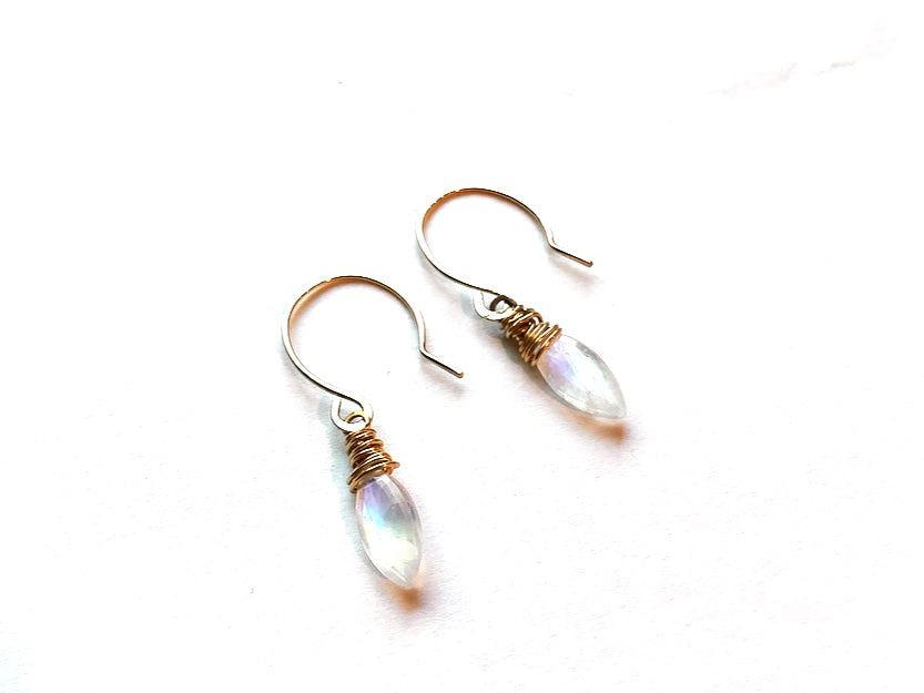 Dyanne Michele Designs:  Moonstone Briolette Earrings