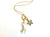 2Dy4:  Freshwater Pearl Moon & Druzy Crystal Star Necklace