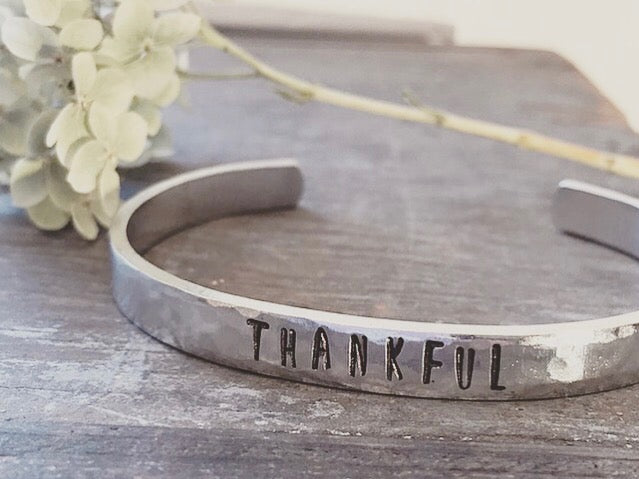 Dyanne Michele Designs:  "Thankful" Aluminum Cuff
