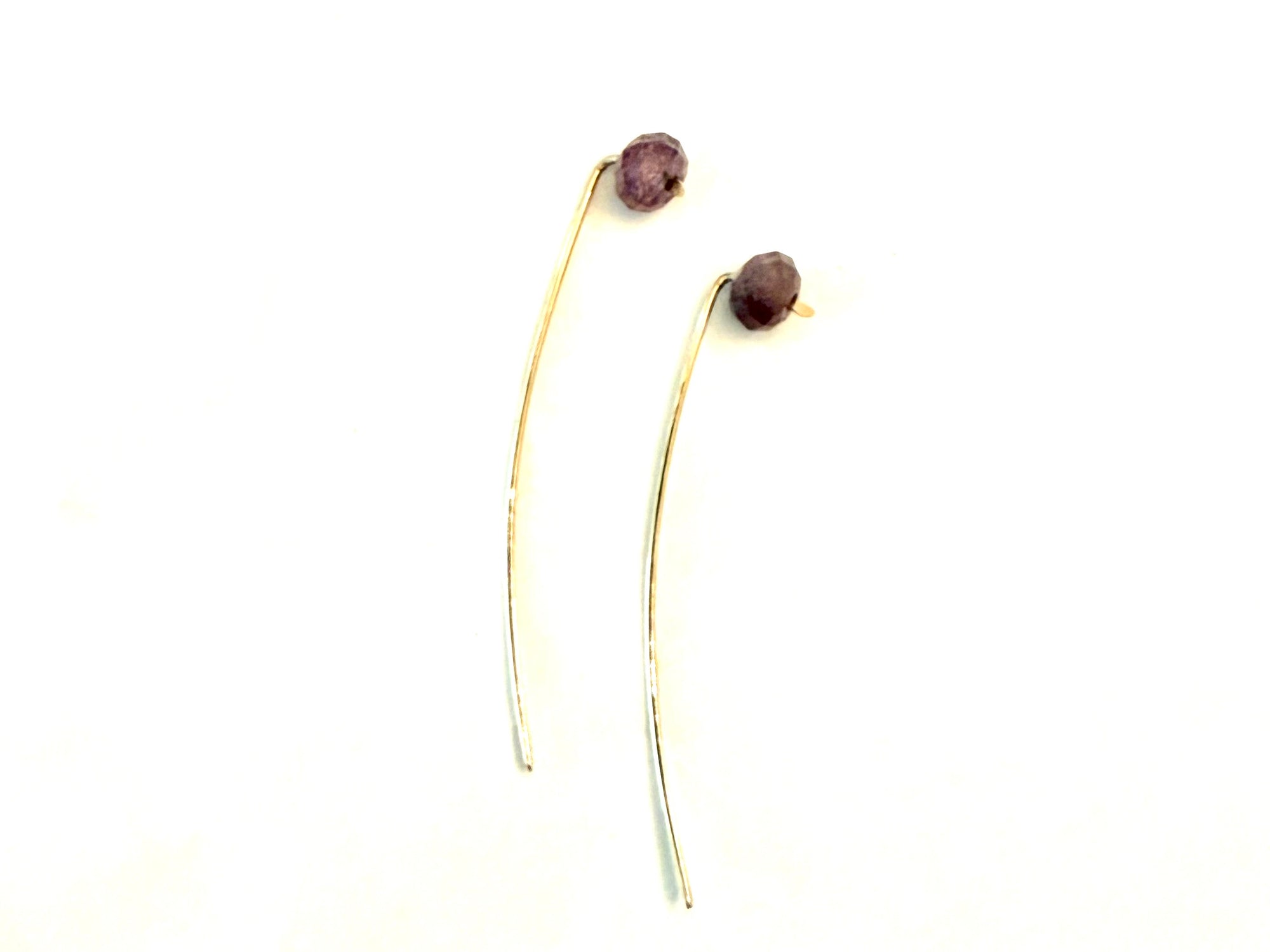 Dyanne Michele Designs: Red Spinel Gemstone Elongated Studs