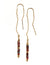 Dyanne Michele Designs: Garnet & Glass Threader Earrings