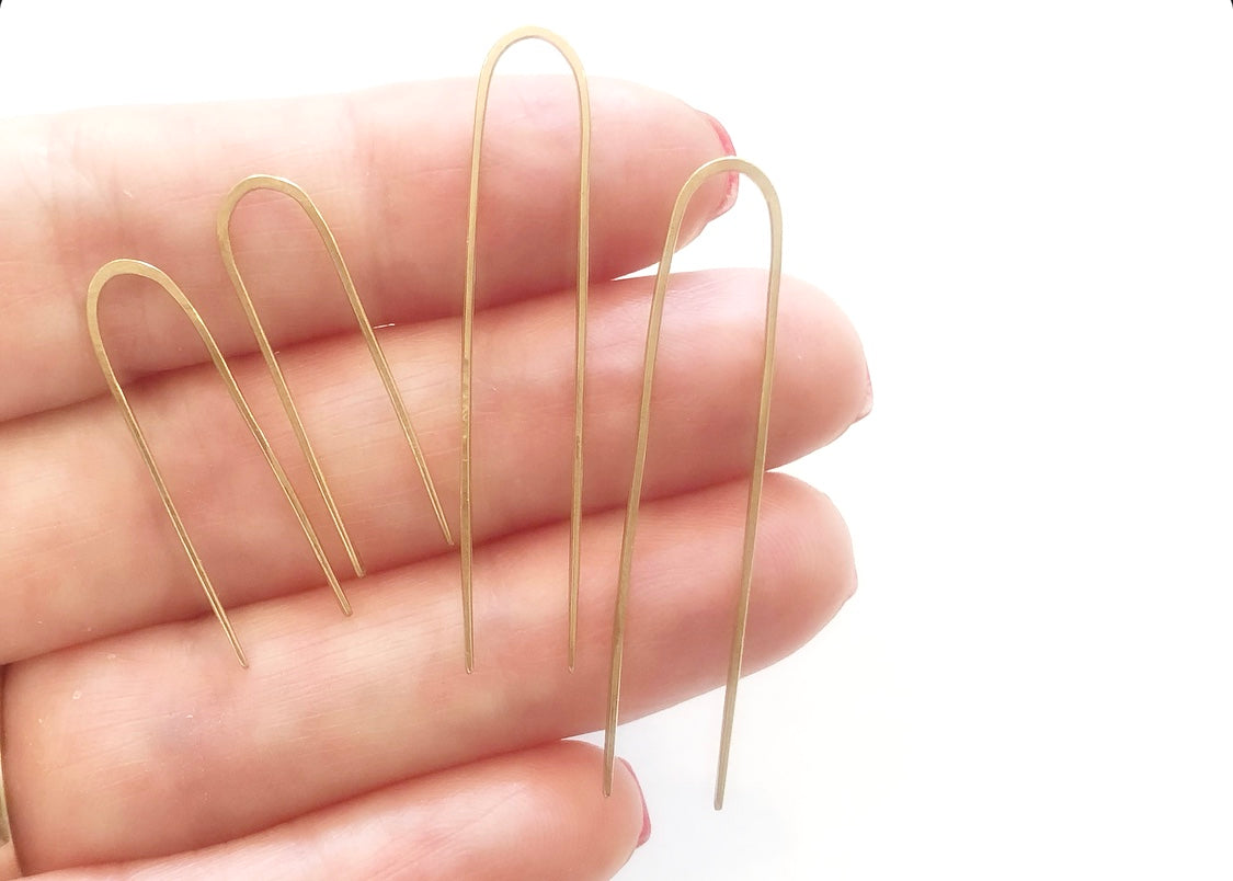 Dyanne Michele Designs: Hammered Gold Threader Earrings