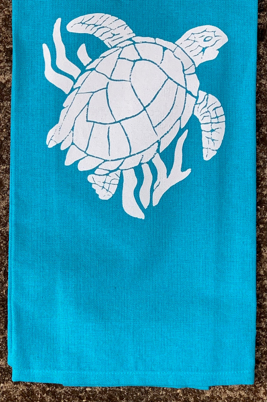 Palapala Design: Tea Towel Aqua Honu