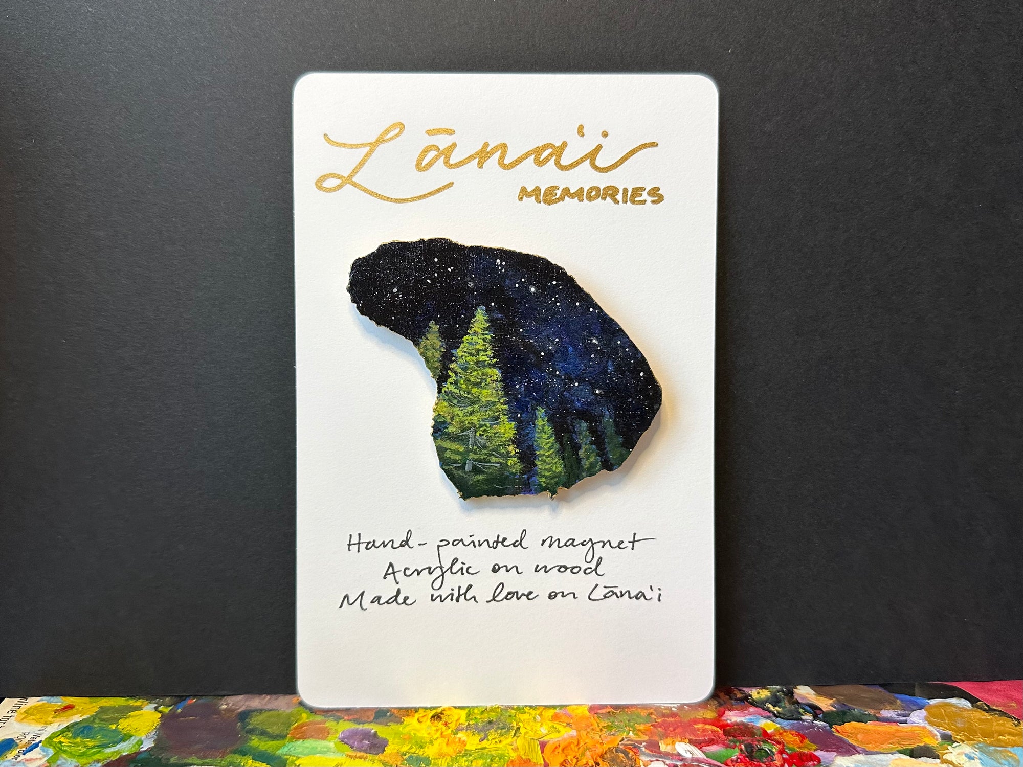 Hand-Painted Lanai Magnet "Starry Sky, Lanai"
