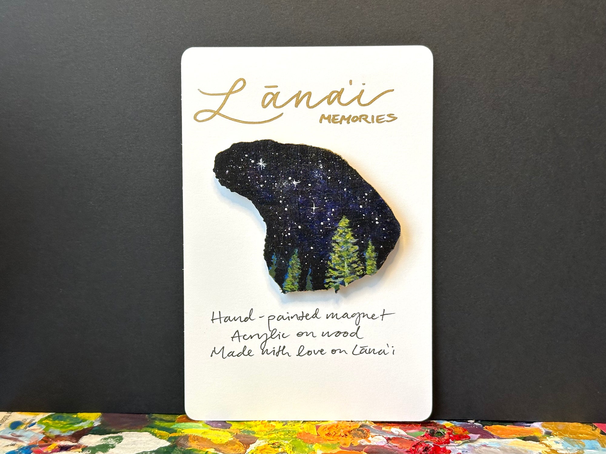 Hand-Painted Lanai Magnet "Night Sky, Lanai"