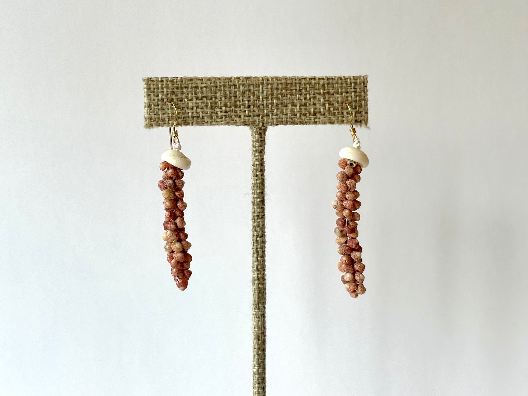 Mario Cervantes: Kahelelani & Puka Shell Earrings