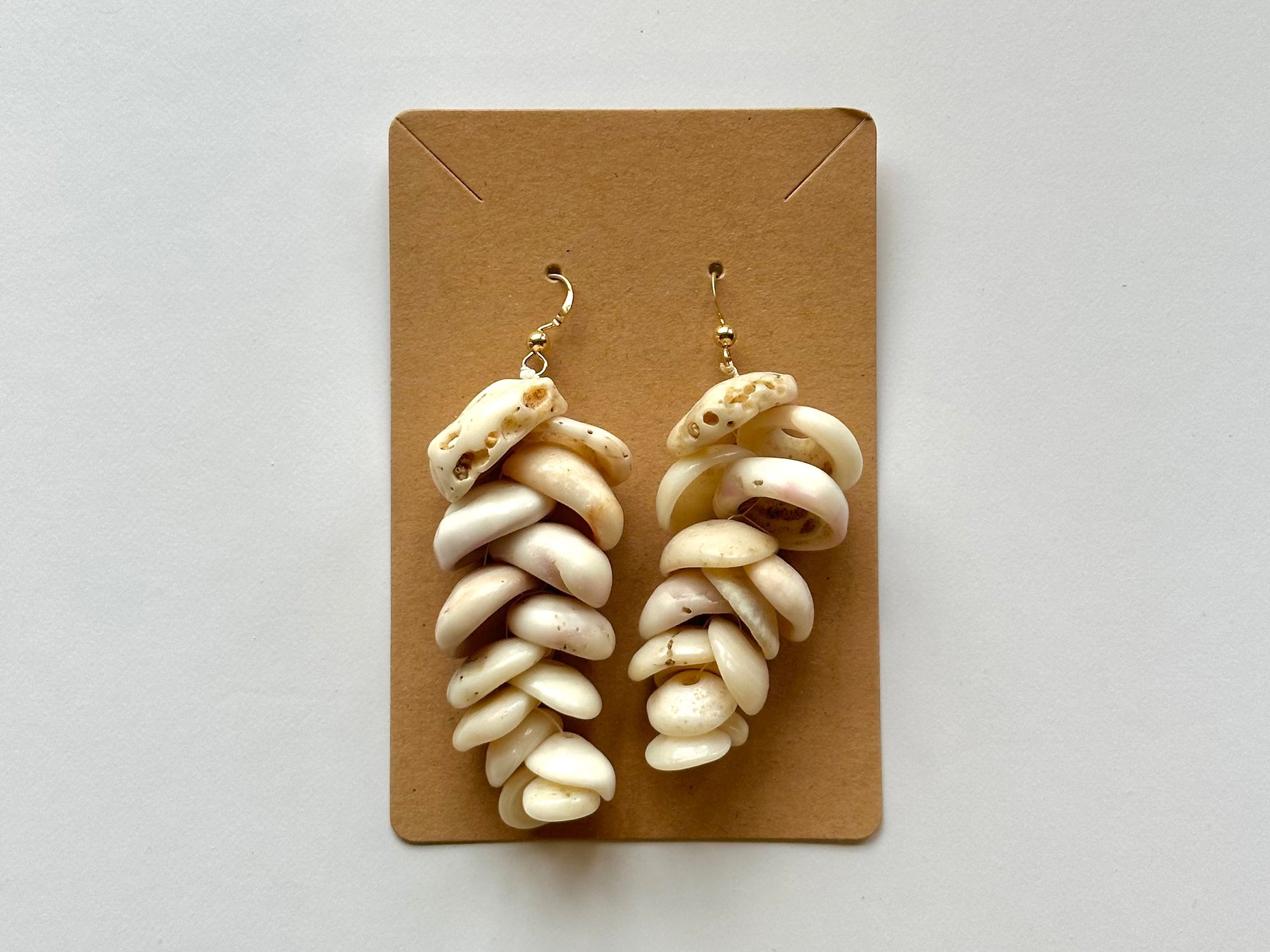 Mario Cervantes: Lana`i Puka Shell Earrings