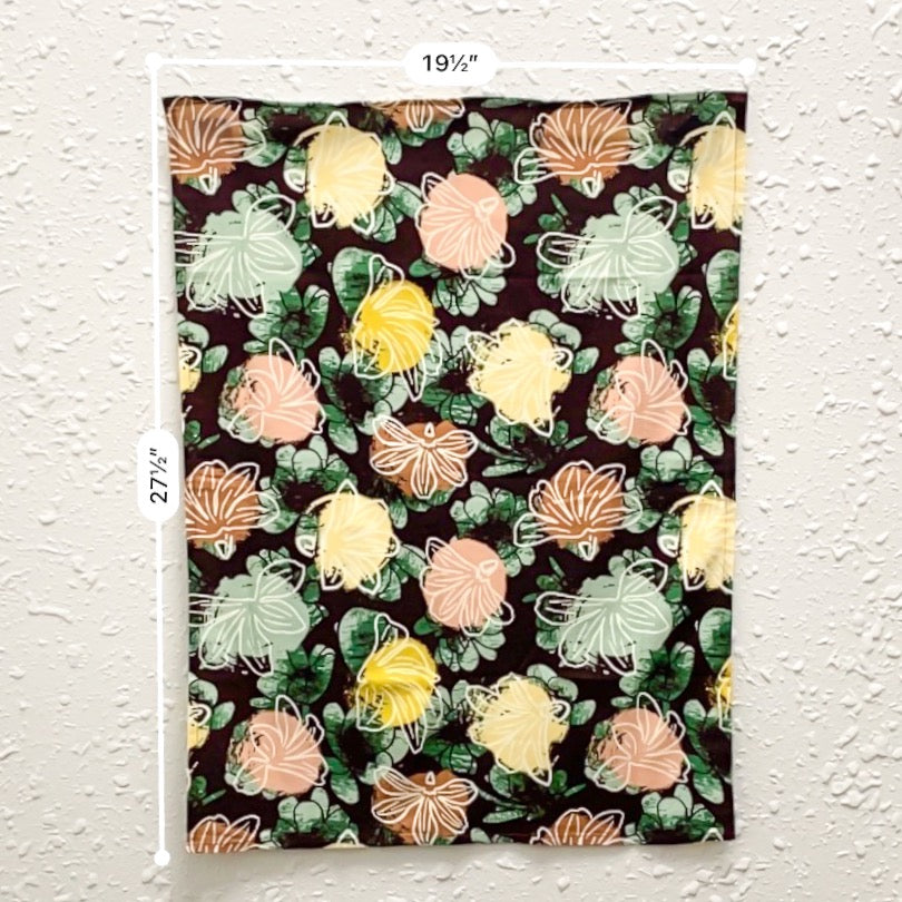 Pua Kala Flowers Tea Towel - Mike Carroll Gallery