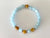 Chelle: Aquamarine, Yellow Jade & 925 Silver Bracelet