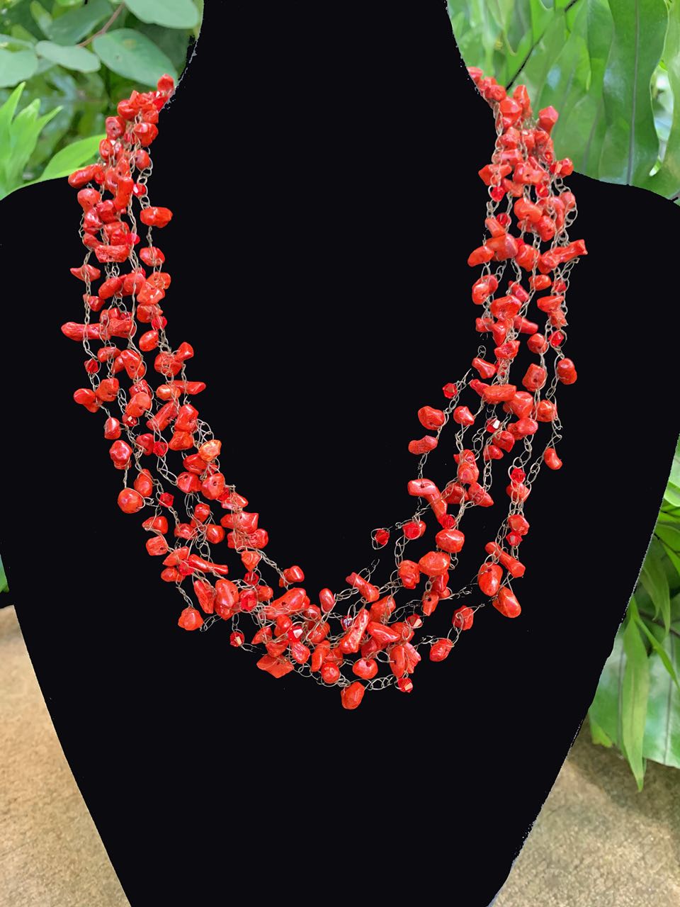 Baby Cook: Coral & Crystal Necklace