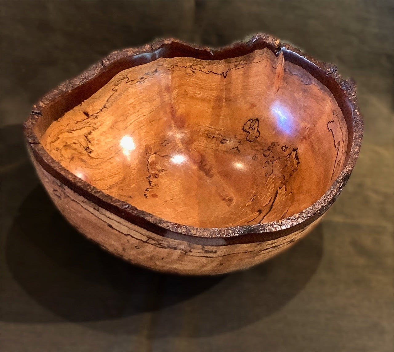 Craig Mason: Natural Edge Cinnamon Wood Bowl