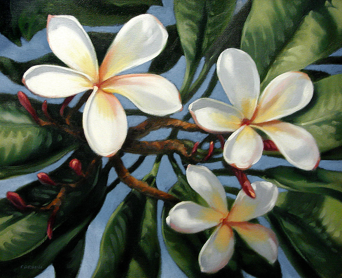 Pua Kala Flowers Tea Towel - Mike Carroll Gallery