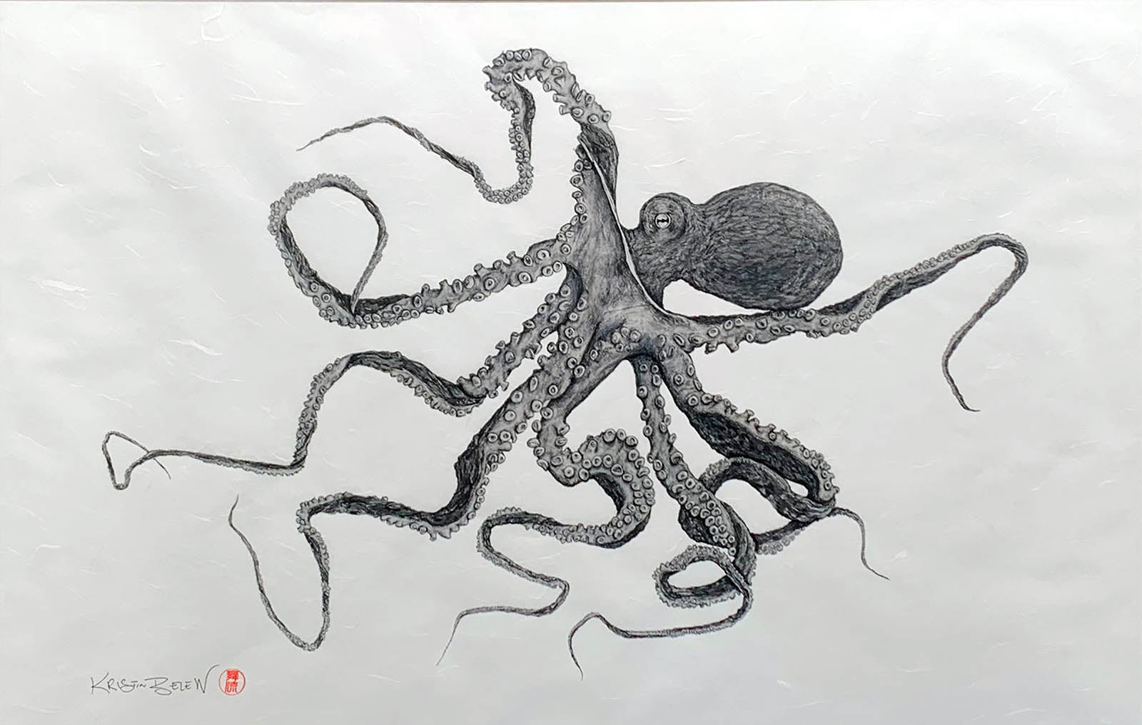 Deep Hawaii Art: Tako Bob The Octopus Gyotaku